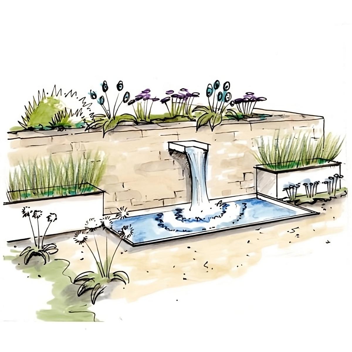 Budowa oczka wodnego i woda płynąca w ogrodzie